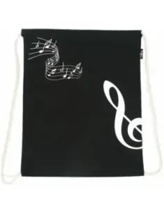 Bolsa Tipo Saco Clave de Sol Agifty B-3023 Negra