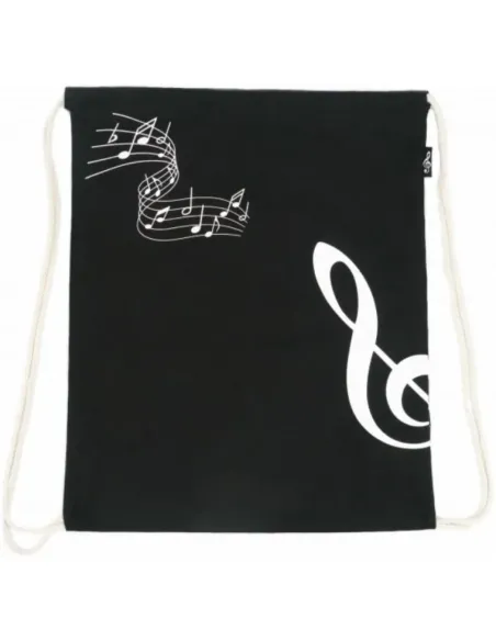 Bolsa Tipo Saco Clave de Sol Agifty B-3023 Negra