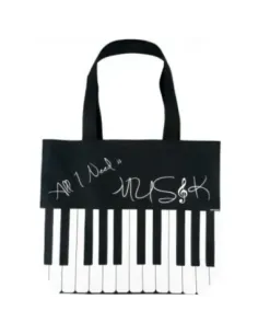 Bolsa Tote Bag Teclas Agifty B-3030 Negra