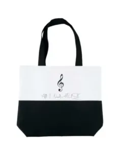 Bolsa Tote Bag Agifty B-3029 Negra y Blanca