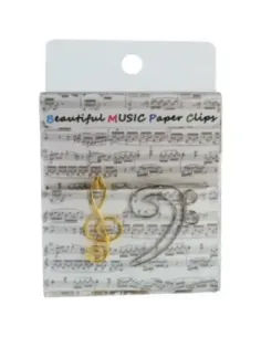 Pack 12 Clips Clave De Sol y Fa Agifty C-1050 Colores 3cm