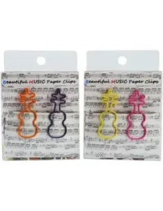 Pack 12 Clips Violín Agifty C-1027 Colores 4cm 2