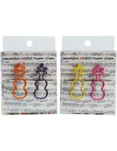 Pack 12 Clips Violín Agifty C-1027 Colores 4cm