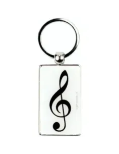 Llavero Clave De Sol Agifty K-1039 Blanco