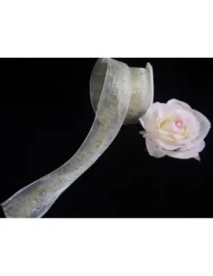 Cinta Regalo Agifty R-1004 Crema Notas Doradas 2