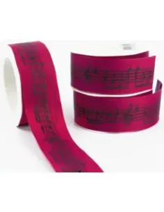 Cinta Regalo Agifty R-1012 Roja Notas Negras 2