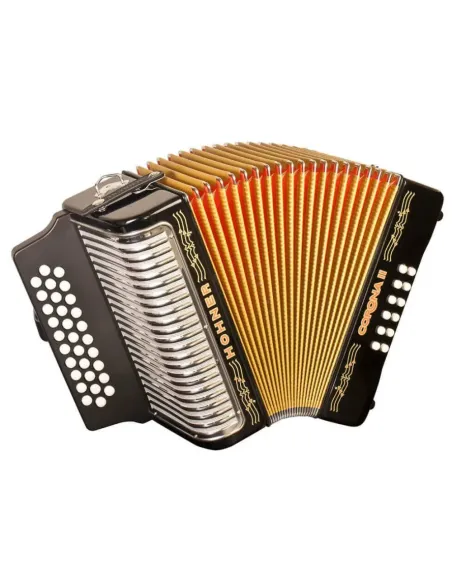 Acordeón Hohner A-56211-GCF Corona II Lacado Negro
