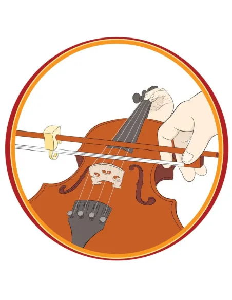 Posicionador Para Arco Violín Bow Stopper BS2 Rojo