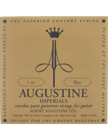 Juego Cuerdas Guitarra Clásica Augustine Imperial Azul