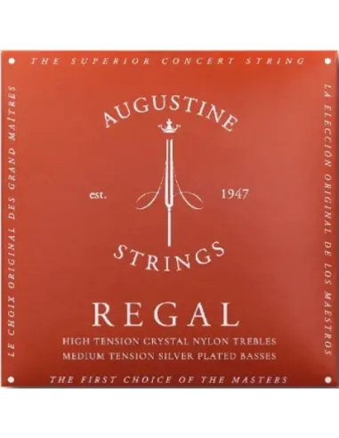 Juego Cuerdas Guitarra Clásica Augustine Regals Roja