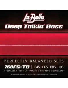 Juego La Bella Bajo Deep Talkin´ Bass Flatwound 760-FS-TB (045-105) 2