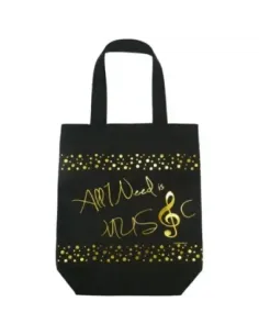 Bolsa Tote Bag Agifty B-3044 Negra y Dorada