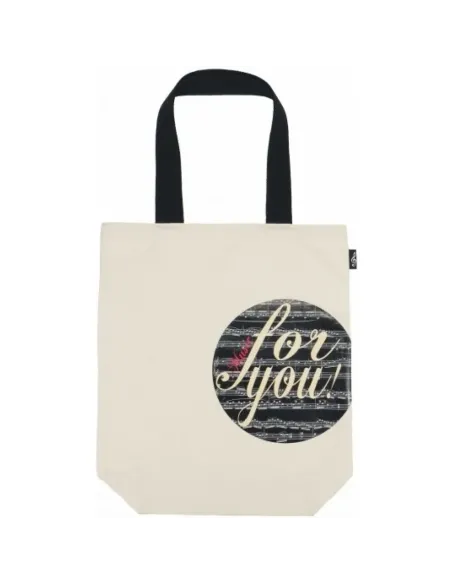 Bolsa Tote Bag Music for you Agifty B-3046 Natural