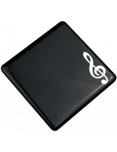 Imán Posavasos Agifty M-1022 Clave de Sol Negra/Plateada