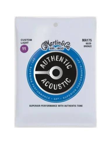 Juego Cuerdas Guitarra Acústica Martin MA-175 Bronce 80/20 011-052
