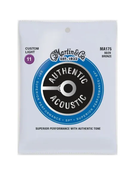 Juego Cuerdas Guitarra Acústica Martin MA-175 Bronce 80/20 011-052