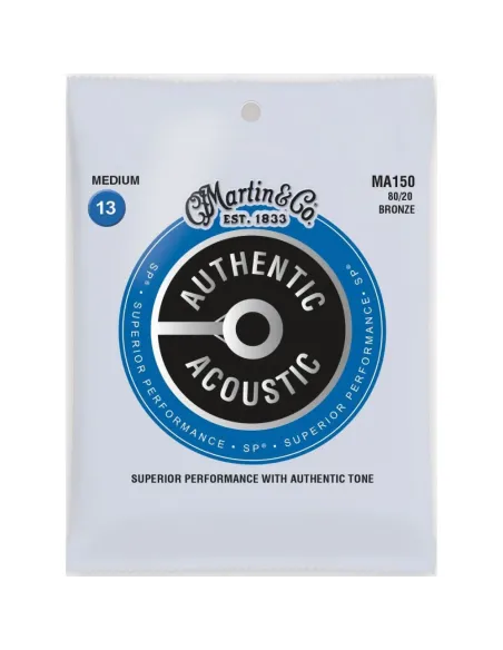 Juego Cuerdas Guitarra Acústica Martin MA-150 Bronce 80/20 013-056