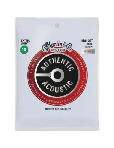 Juego Cuerdas Guitarra Acústica Martin MA-170T Lifespan 80/20 010-047