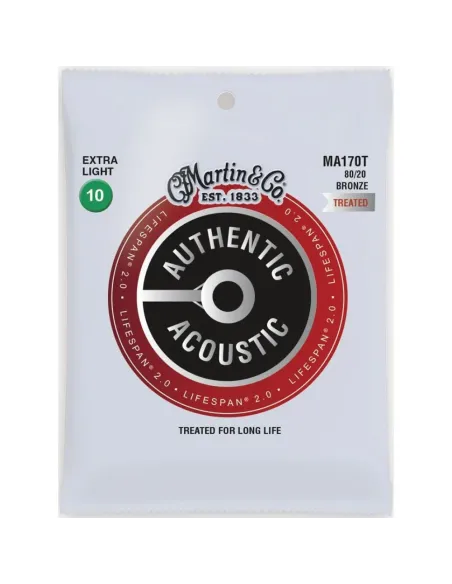 Juego Cuerdas Guitarra Acústica Martin MA-170T Lifespan 80/20 010-047