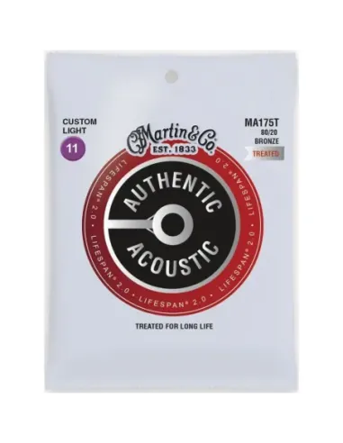 Juego Cuerdas Guitarra Acústica Martin MA-175T Lifespan 80/20 011-052