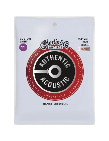 Juego Cuerdas Guitarra Acústica Martin MA-175T Lifespan 80/20 011-052