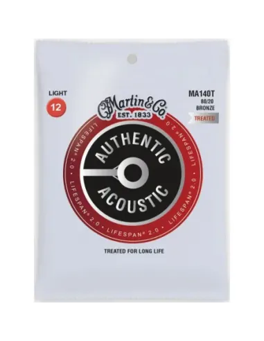 Juego Cuerdas Guitarra Acústica Martin MA-140T Lifespan 80/20 012-054
