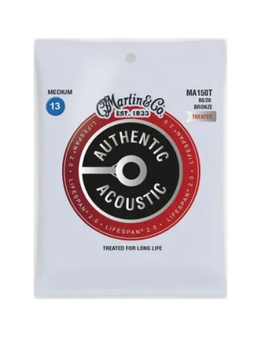 Juego Cuerdas Guitarra Acústica Martin MA-150T Lifespan 80/20 013-056