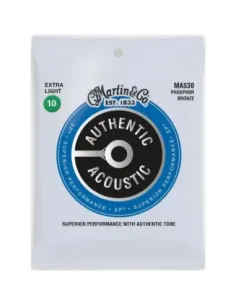 Juego Cuerdas Guitarra Acústica Martin MA-530 Phosphor 92/8 010-047 2