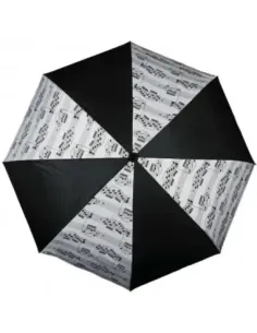 Mini Paraguas Notas Agifty U-2002 Blanco y Negro 2