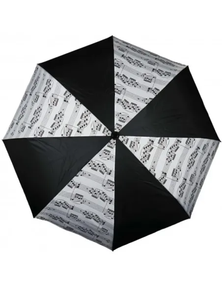 Mini Paraguas Notas Agifty U-2002 Blanco y Negro