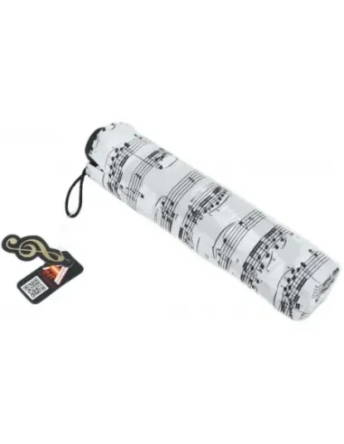 Mini Paraguas Notas Agifty U-2002 Blanco y Negro