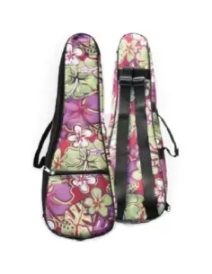 Funda Ukelele Soprano Woodi WUC-21-PF Floral Verde 2