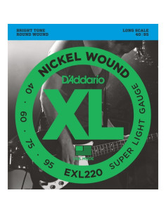 Juego Cuerdas Bajo D'Addario EXL-220 040-095