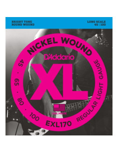 Juego Cuerdas Bajo D'Addario EXL-170 045-100
