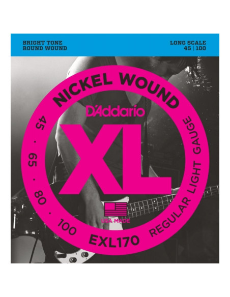 Juego Cuerdas Bajo D'Addario EXL-170 045-100