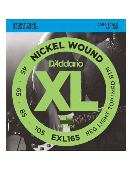 Juego Cuerdas Bajo D'Addario EXL-165 045-105