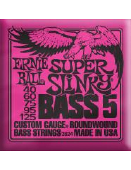 Juego Ernie Ball Bajo 5 Cuerdas Slinky 2824 (40-125)