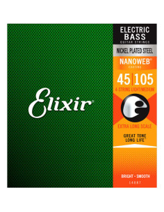 Juego Cuerdas Bajo Elixir Nickel 14087 (45-105) XL