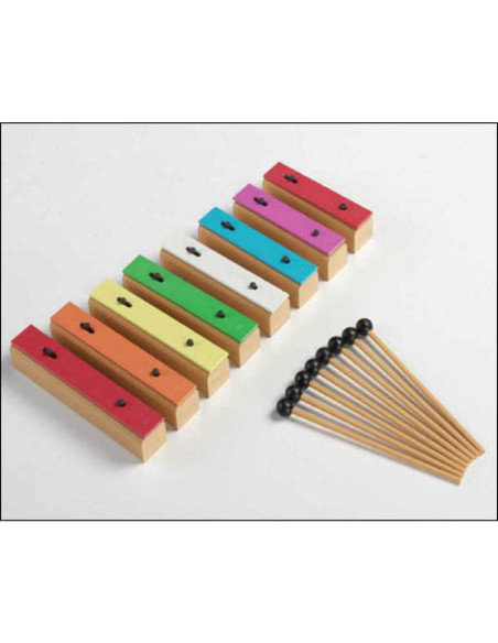 Metalofon Honsuy 8 Barras Individuales Colores 49870