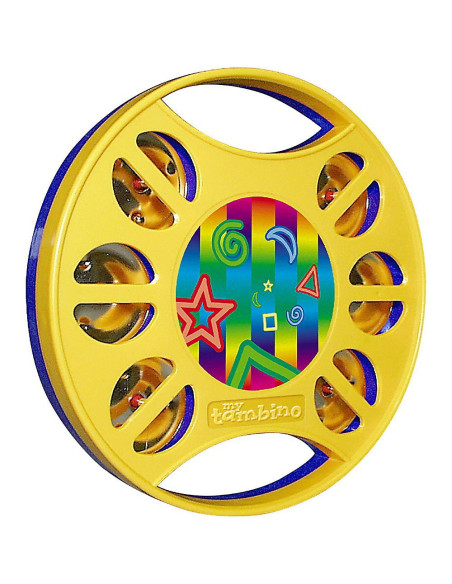 Pandereta Rhythm Tech Tambino Azul Amarilla RT1541