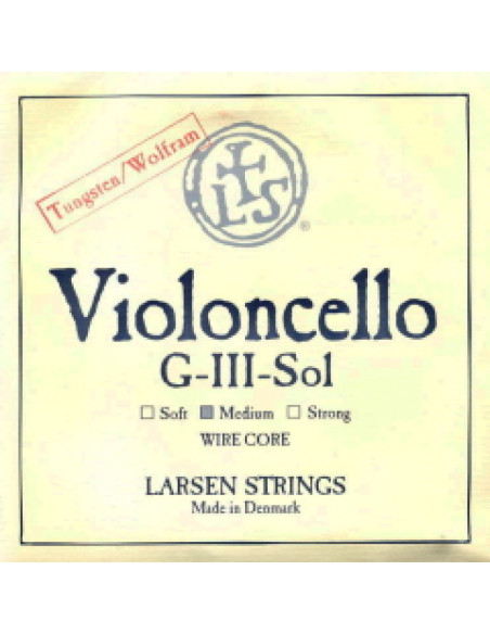 Cuerda 3 Cello Larsen Wire Core Media