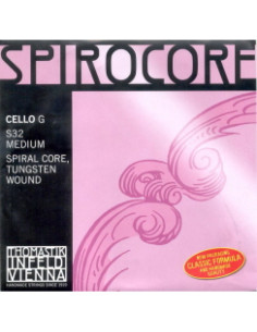 Cuerda 3 Cello Thomastik Spirocore Wolframio S-32ST Fuerte