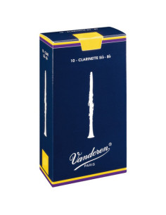 Caja 10 Cañas Clarinete Vandoren Tradicional 3 caja azul