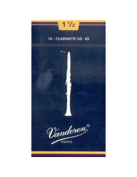 Caja 10 Cañas Clarinete Vandoren Tradicional 4 caja azul