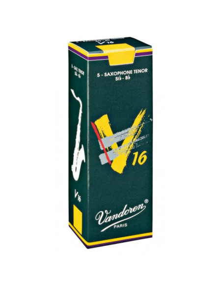 Caja 5 Cañas Saxo Tenor Vandoren V-16 2 caja verde oscuro