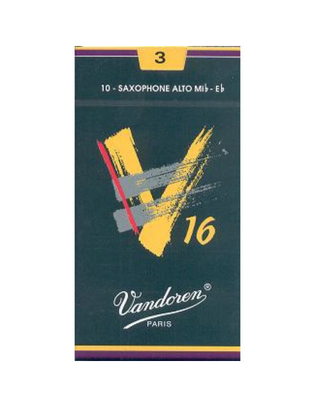 Caja 10 Cañas Saxo Alto Vandoren V-16 3 caja verde oscuro