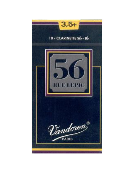 Caja 10 Cañas Clarinete Vandoren 56 rue Lepic 3½+