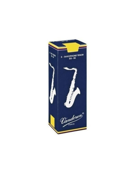 Caja 5 Cañas Saxo Tenor Vandoren Tradicional 1 caja azul