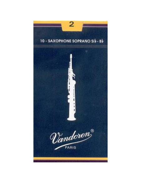 Caja 10 Cañas Saxo Soprano Vandoren Tradicional 2 azul