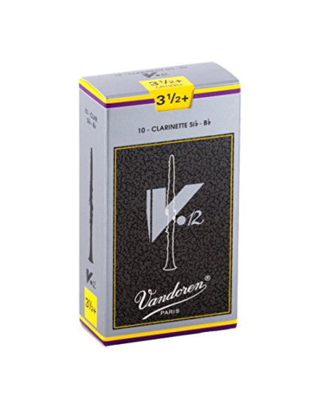 Caja 10 Cañas Clarinete Vandoren V-12 3½+ caja gris